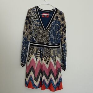 Maeve By Anthropologie Sporty Chevron Dress size 10